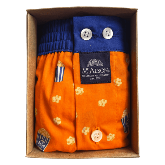 McAlson - Boxer Shorts - Orange Popcorn - Regent Tailoring Salisbury