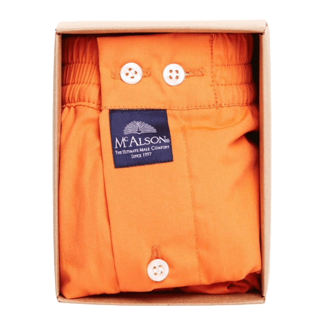 McAlson - Boxer Shorts - Plain Orange - Regent Tailoring Salisbury