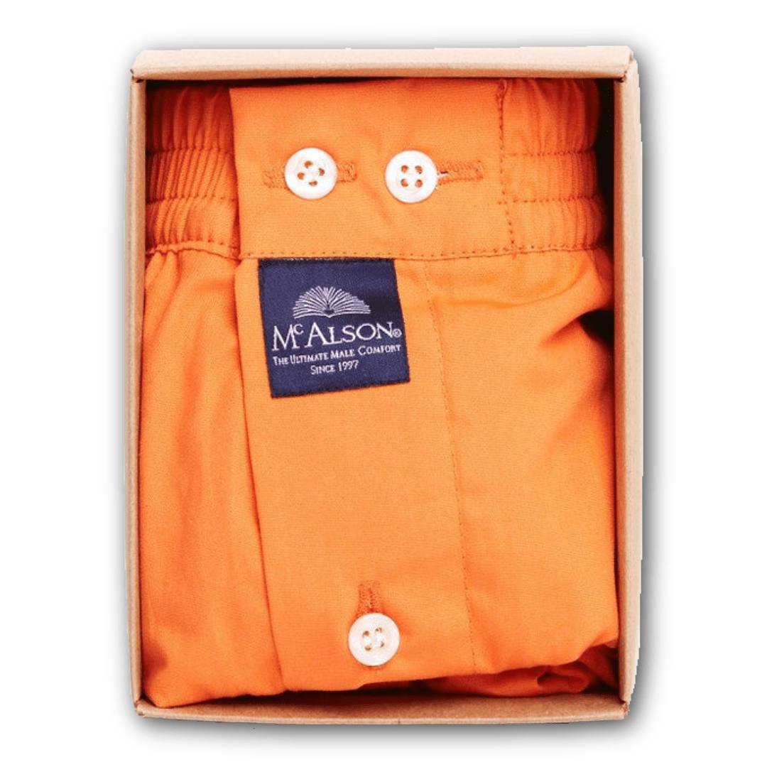 McAlson - Boxer Shorts - Plain Orange - Regent TailoringMcAlson