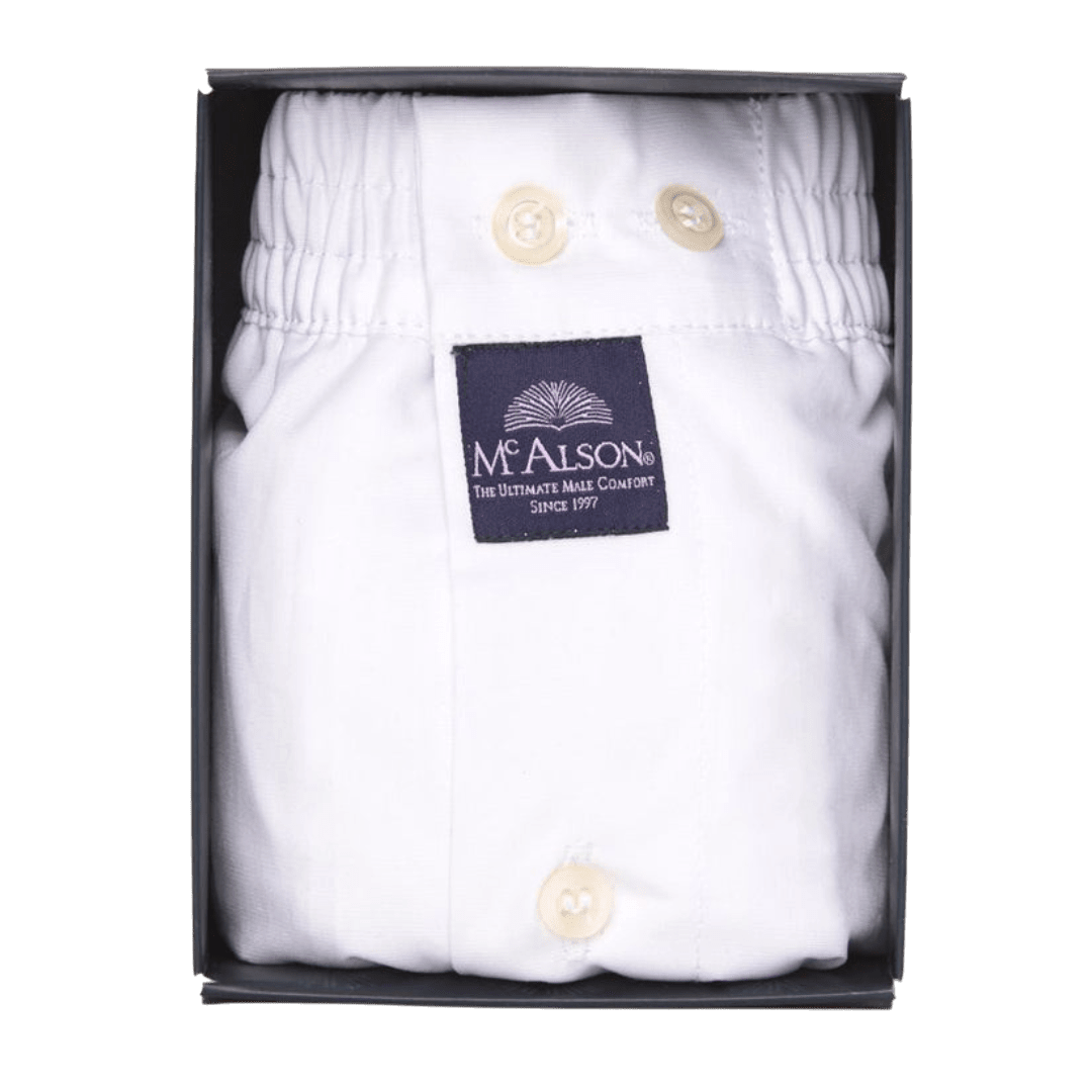 McAlson - Boxer Shorts - Plain White - Regent Tailoring Salisbury
