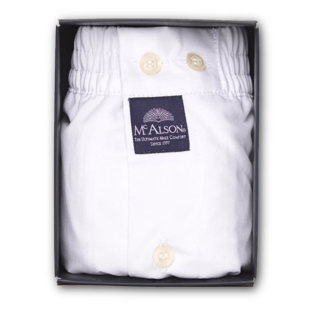 McAlson - Boxer Shorts - Plain White - Regent TailoringMcAlson