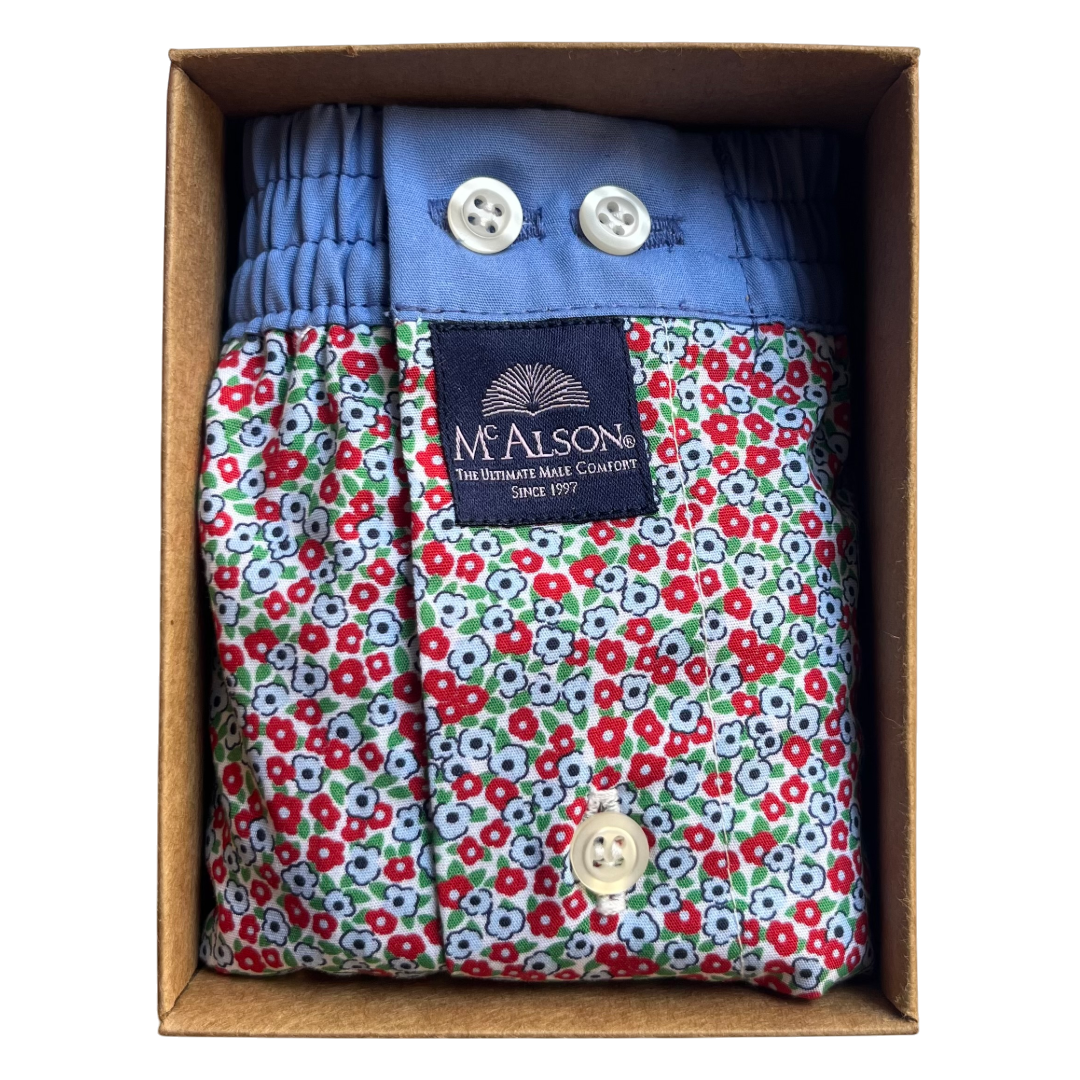 McAlson - Boxer Shorts - Small Flowers - Regent Tailoring Salisbury