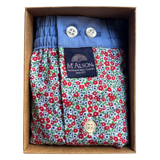 McAlson - Boxer Shorts - Small Flowers - Regent Tailoring Salisbury
