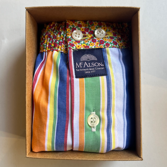 McAlson - Boxer Shorts - Stripes and Floral - Regent Tailoring Salisbury