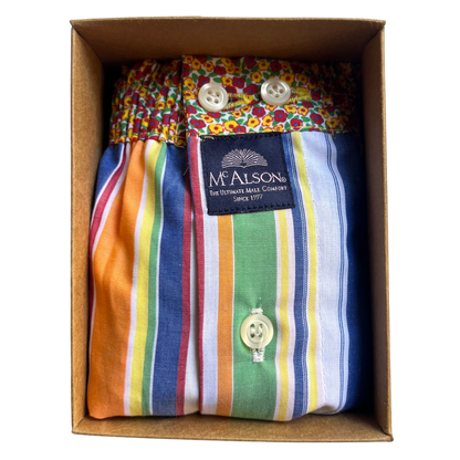 McAlson - Boxer Shorts - Stripes and Floral - Regent Tailoring Salisbury