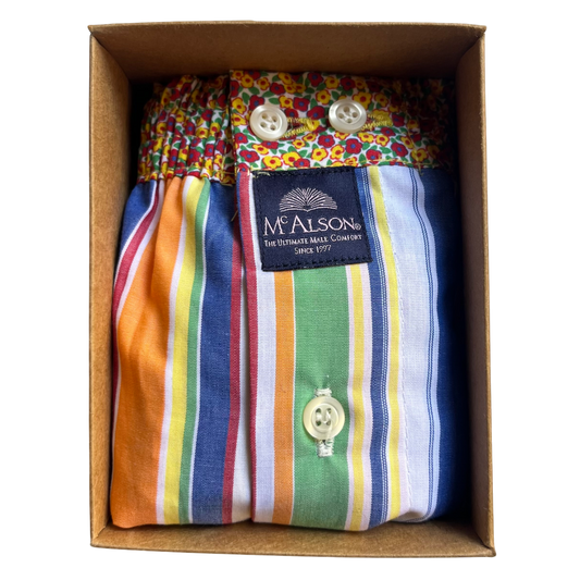 McAlson - Boxer Shorts - Stripes and Floral - Regent Tailoring Salisbury