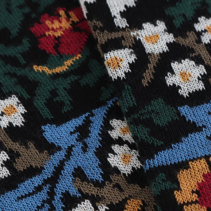 Detail of Corgi - Cotton Socks - William Morris - Blackthorn