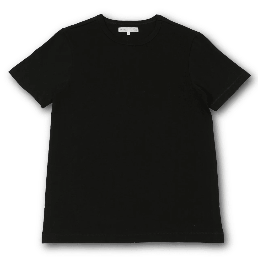 MERZ B. SCHWANEN - 215 Classic Crew Neck Tee - Deep Black - Regent Tailoring Salisbury