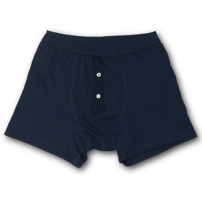 MERZ B. SCHWANEN - 225 Button Fly Boxer Brief - Ink Blue - Regent TailoringMerz b. Schwanen