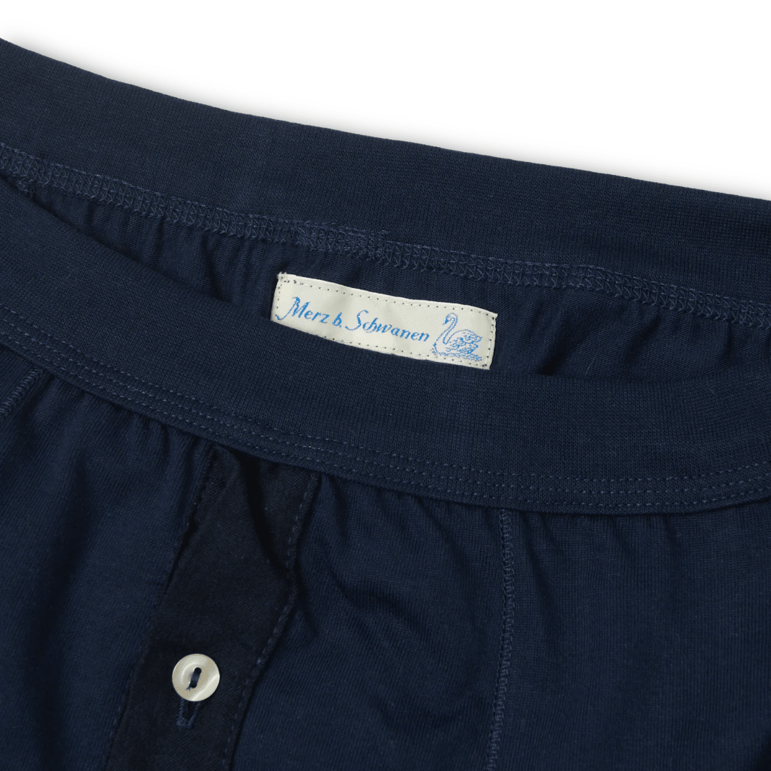 MERZ B. SCHWANEN - 225 Button Fly Boxer Brief - Ink Blue - Regent TailoringMerz b. Schwanen
