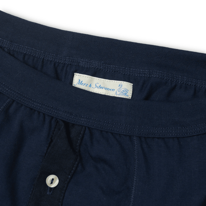MERZ B. SCHWANEN - 225 Button Fly Boxer Brief - Ink Blue - Regent TailoringMerz b. Schwanen