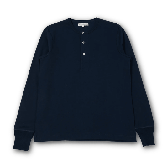 MERZ B. SCHWANEN - 2M06 Classic Fit Long Sleeve Henley - Regent TailoringMerz b. Schwanen