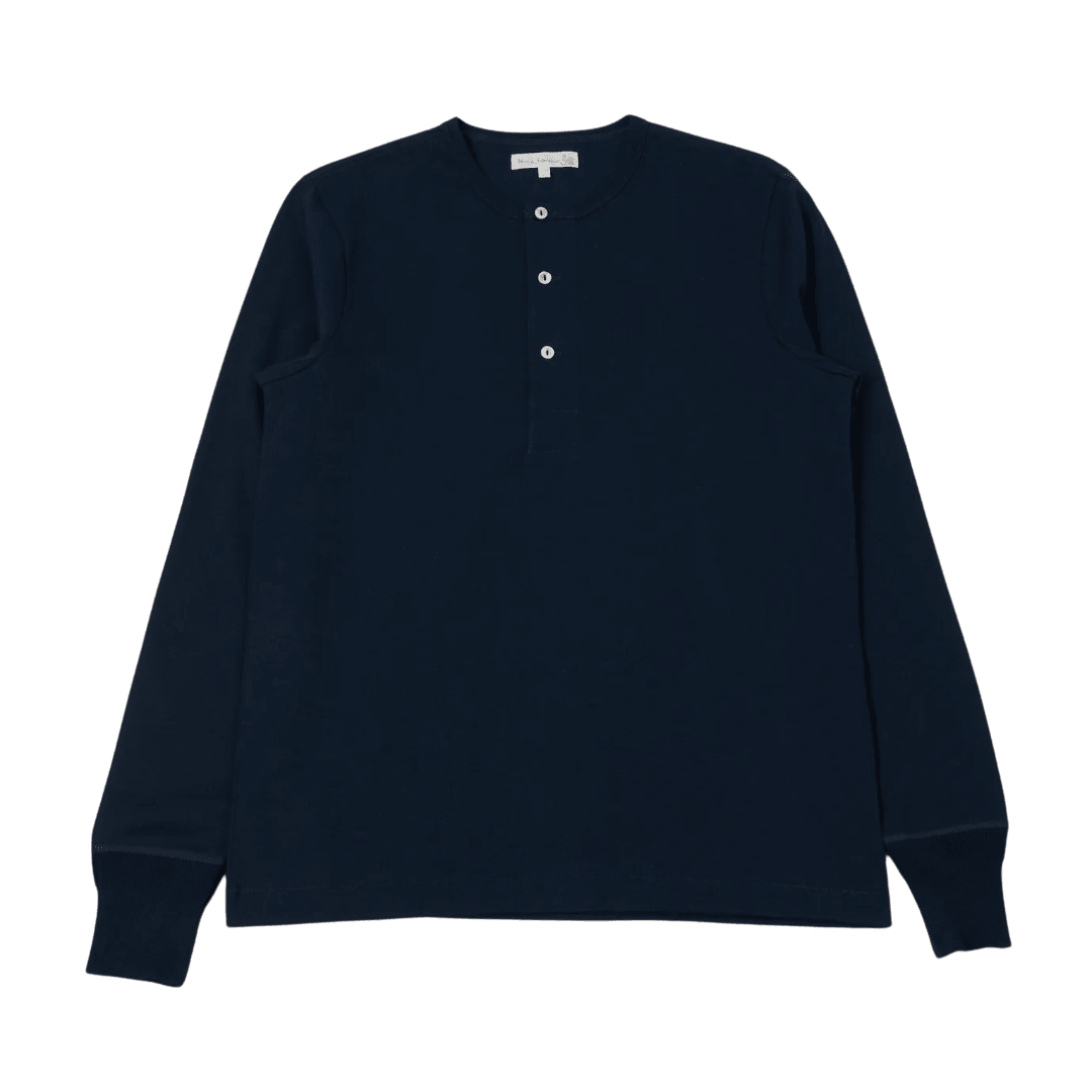 MERZ B. SCHWANEN - 2M06 Classic Fit Long Sleeve Henley - Regent Tailoring Salisbury