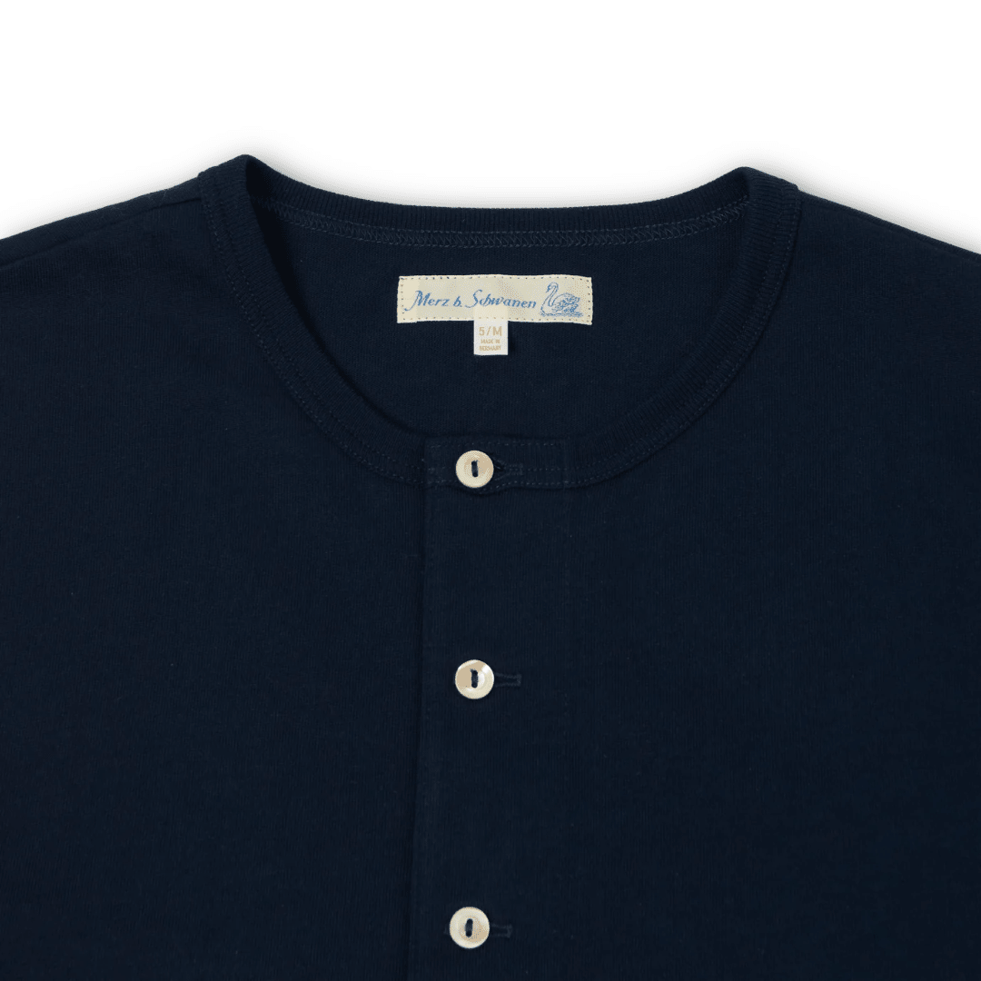 MERZ B. SCHWANEN - 2M06 Classic Fit Long Sleeve Henley - Regent Tailoring Salisbury
