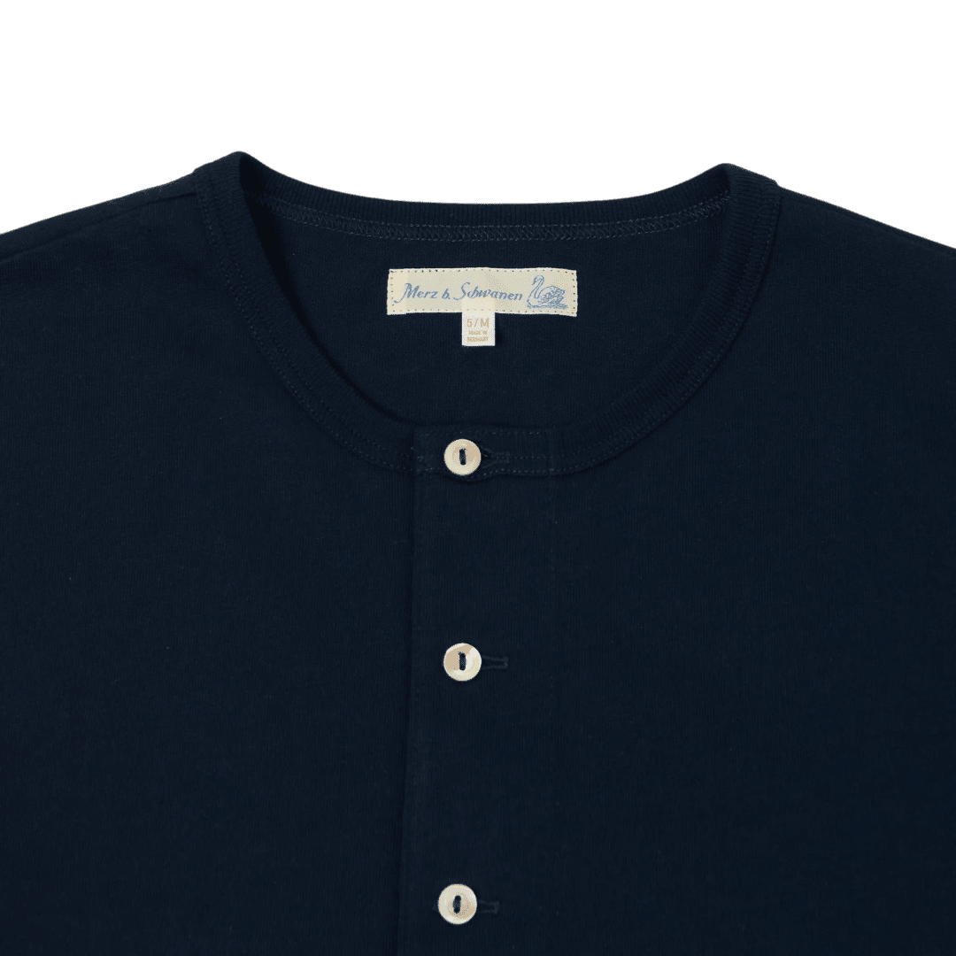 MERZ B. SCHWANEN - 2M06 Classic Fit Long Sleeve Henley - Regent Tailoring Salisbury