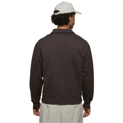 MERZ B. SCHWANEN - Authentic Fleece Half-Zip Sweatshirt - 199 Espresso - Regent Tailoring Salisbury