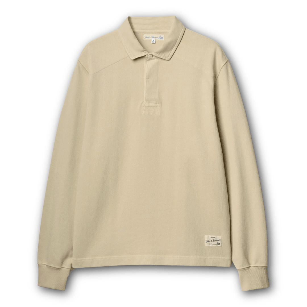 MERZ B. SCHWANEN - Sturdy Cotton Interlock Jersey Rugby Shirt - Nature - Regent Tailoring Salisbury