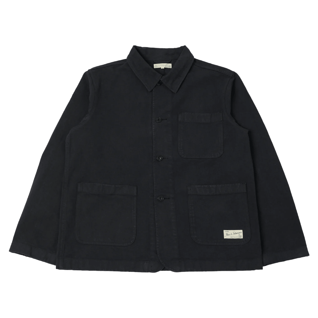 MERZ B. SCHWANEN - Worker’s Cotton Twill Jacket - 98 Charcoal - Regent Tailoring Salisbury