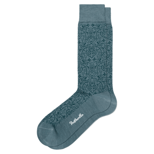 Pantherella - Austen - Merino Wool Socks - Teal - Regent Tailoring Salisbury