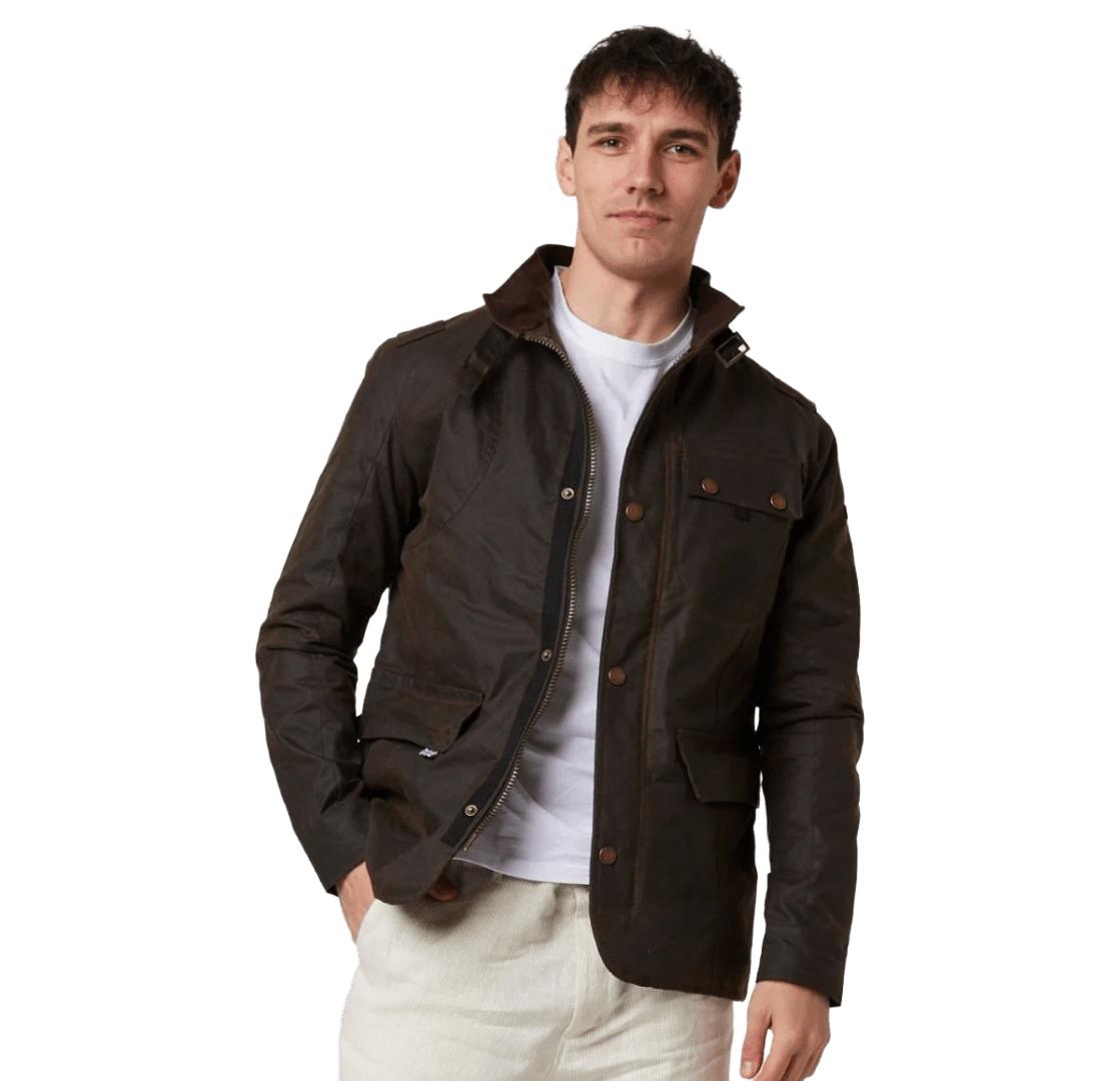 Peregrine - Bexley Waxed Cotton Jacket - Brown - Regent Tailoring Salisbury