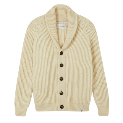 PEREGRINE - Wilkinson Cardigan - British Wool - Ecru - Regent Tailoring Salisbury