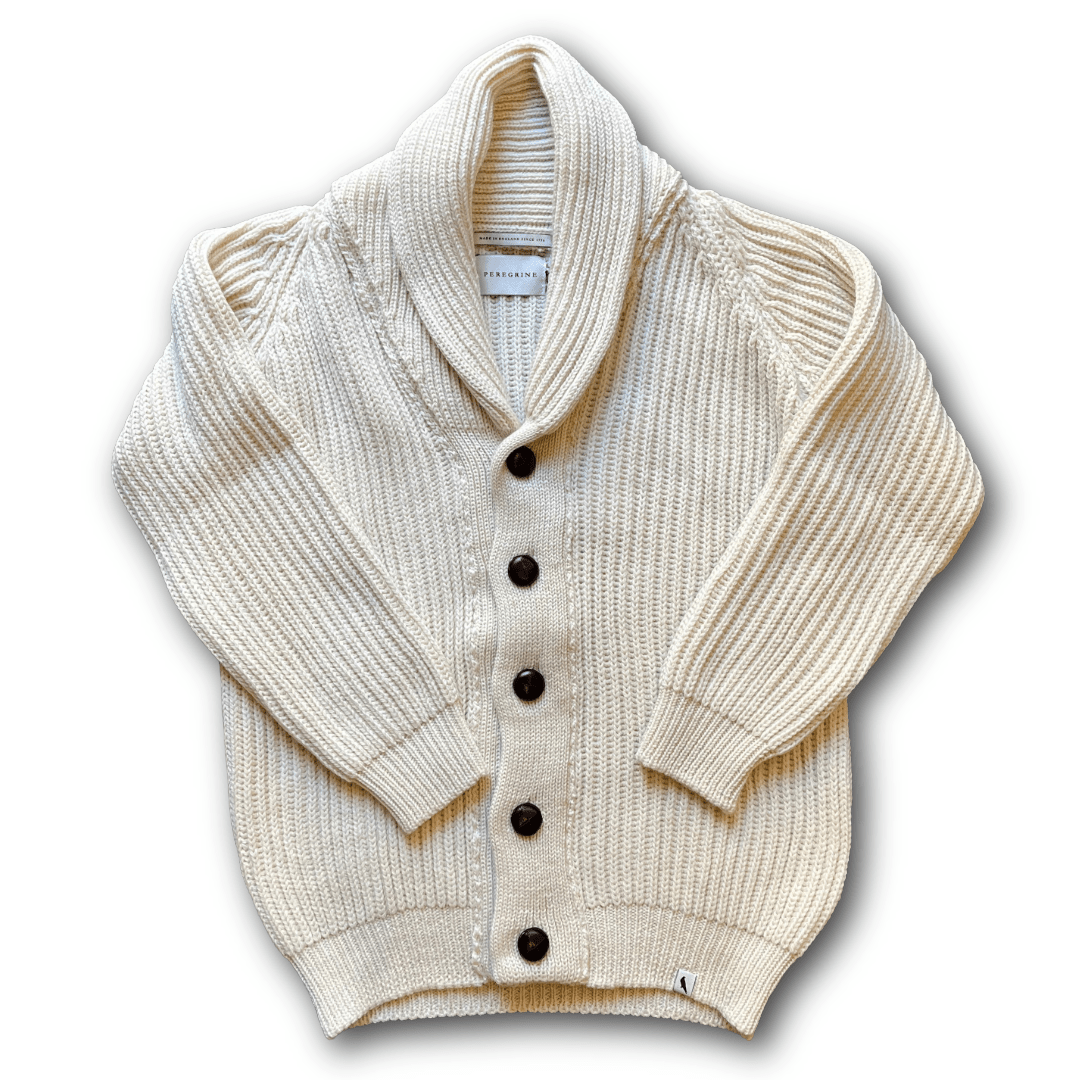 PEREGRINE - Wilkinson Cardigan - British Wool - Ecru - Regent TailoringPeregrine
