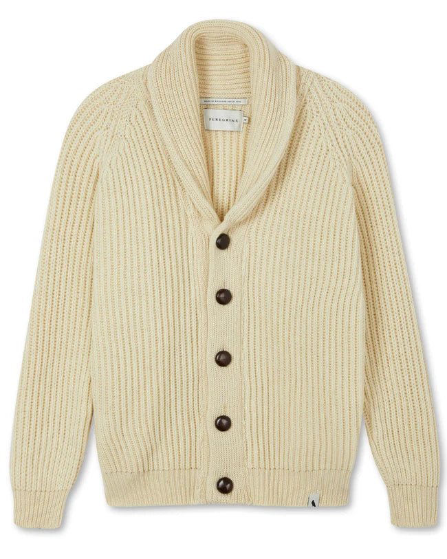 PEREGRINE - Wilkinson Cardigan - British Wool - Ecru - Regent TailoringPeregrine