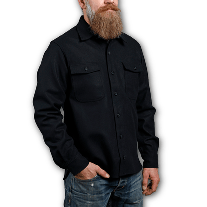 PIKE BROTHERS - 1943 CPO Shirt - Black Wool - Regent Tailoring Salisbury