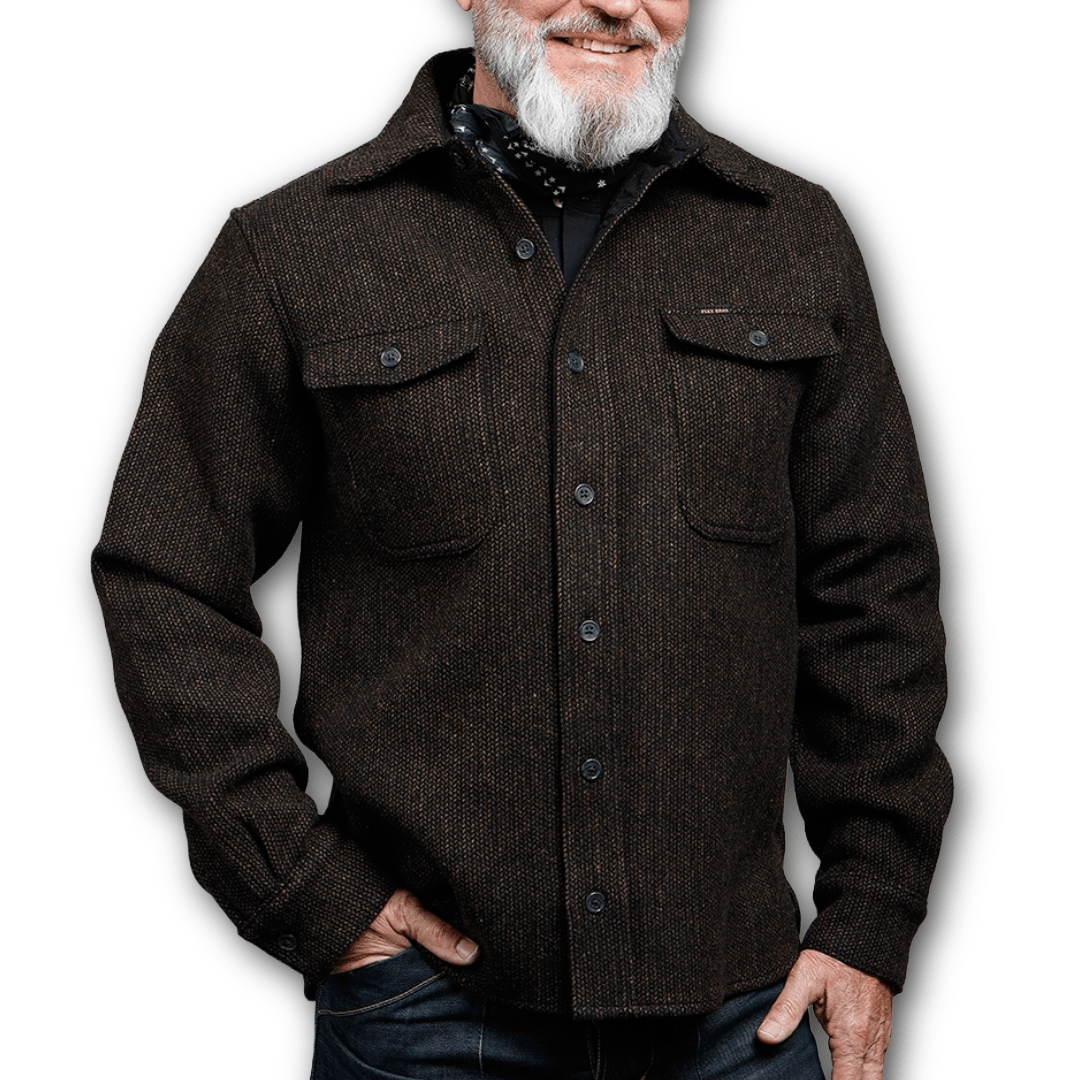 PIKE BROTHERS - 1943 CPO Shirt - Marino Wool - Brown - Regent TailoringPike Brothers