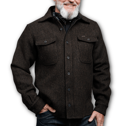 PIKE BROTHERS - 1943 CPO Shirt - Marino Wool - Brown - Regent TailoringPike Brothers