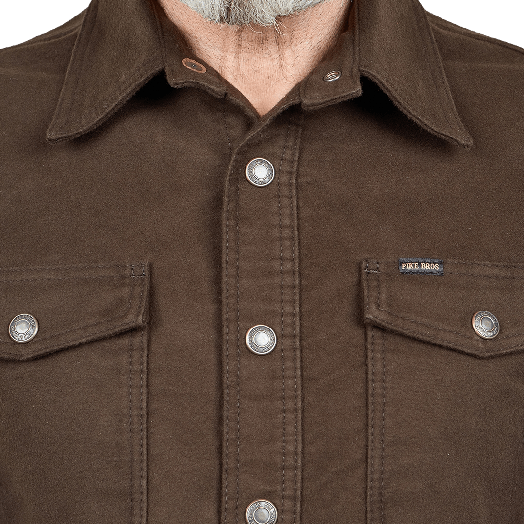 Pike Brothers - 1943 CPO Shirt Moleskin - Soil Brown - Regent Tailoring Salisbury
