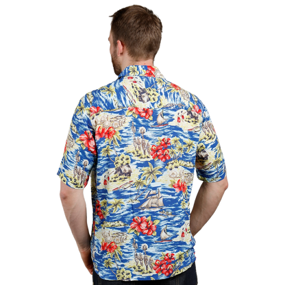 PIKE BROTHERS - 1948 Surf shirt - Random Blue - Regent Tailoring Salisbury