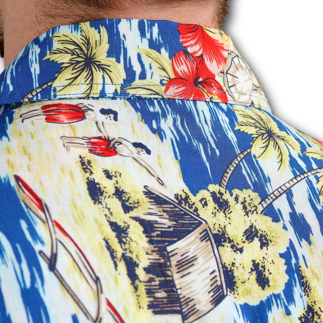 PIKE BROTHERS - 1948 Surf shirt - Random Blue - Regent Tailoring Salisbury