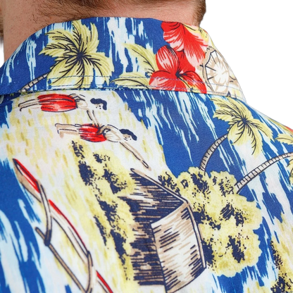 PIKE BROTHERS - 1948 Surf shirt - Random Blue - Regent Tailoring Salisbury