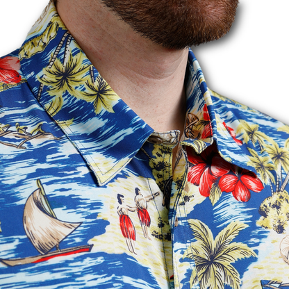 PIKE BROTHERS - 1948 Surf shirt - Random Blue - Regent Tailoring Salisbury