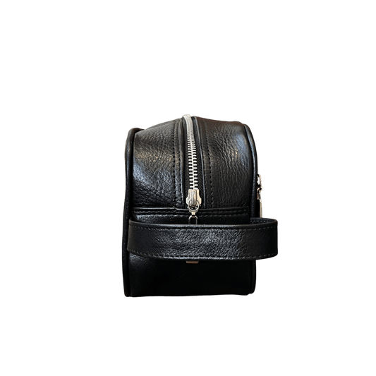 Pioneros - Black Leather Wash Bag - Regent Tailoring Salisbury