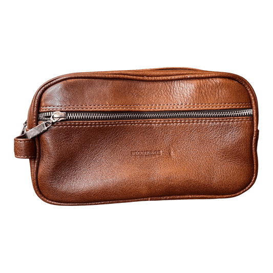 Pioneros - Leather Wash Bag - Brown - Regent Tailoring Salisbury