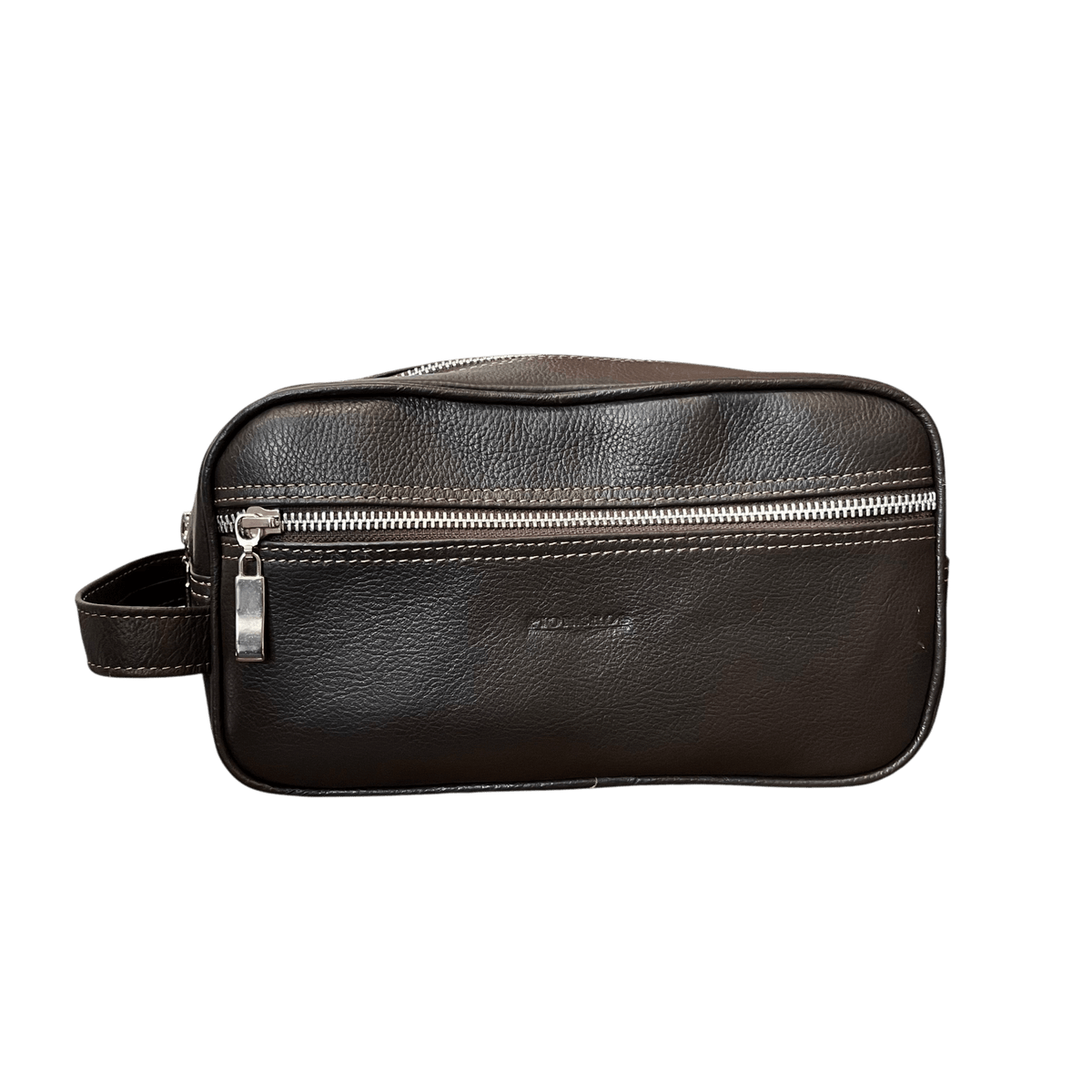 Pioneros - Leather Wash Bag - Chocolate - Regent Tailoring Salisbury