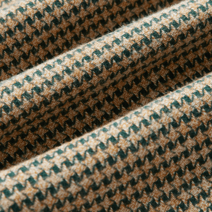 Portuguese Flannel - Abstract Pied Poule Shirt - Green - Regent Tailoring Salisbury