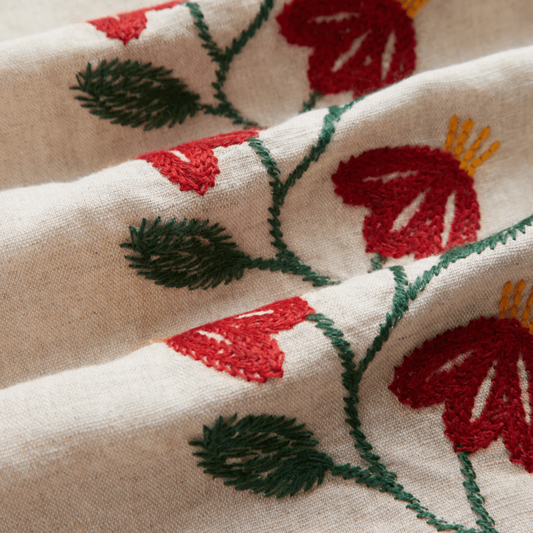 Portuguese Flannel - Branch Embroidery - Ecru - Regent TailoringPortuguese Flannel
