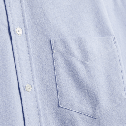 Portuguese Flannel - Brushed Oxford - Blue - Regent Tailoring Salisbury