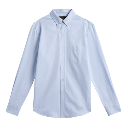 Portuguese Flannel - Brushed Oxford - Blue - Regent Tailoring Salisbury