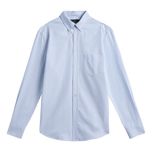 Portuguese Flannel - Brushed Oxford - Blue - Regent Tailoring Salisbury