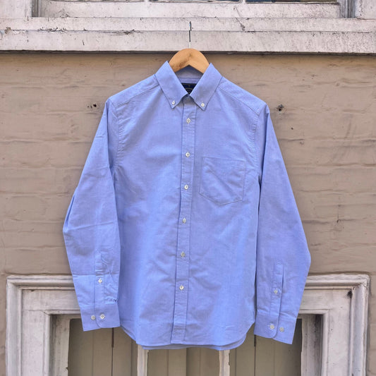 Portuguese Flannel - Brushed Oxford - Blue - Regent Tailoring Salisbury
