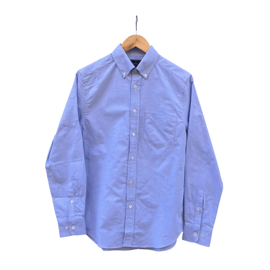 Portuguese Flannel - Brushed Oxford - Blue - Regent Tailoring Salisbury