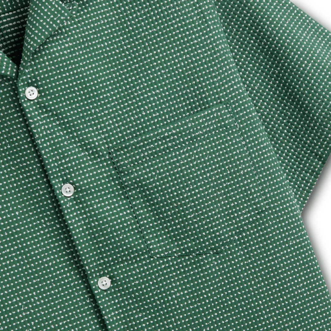 Portuguese Flannel - Dotts - Green - Regent TailoringPortuguese Flannel