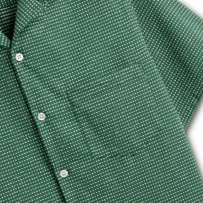 Portuguese Flannel - Dotts - Green - Regent TailoringPortuguese Flannel