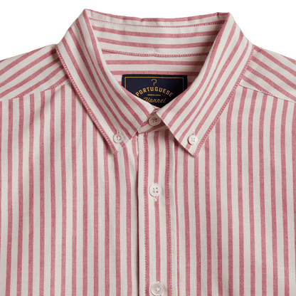 Portuguese Flannel - Montebelo Stripe - Red - Regent Tailoring Salisbury