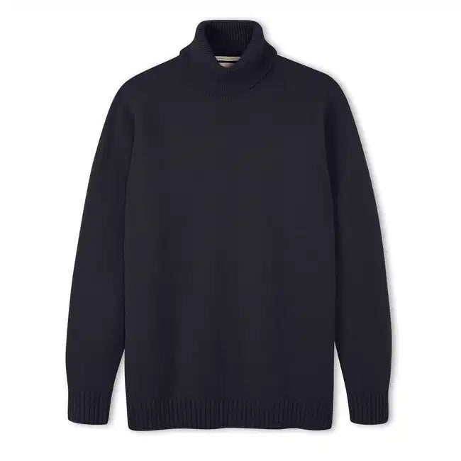 Navy Polo neck jumper 
