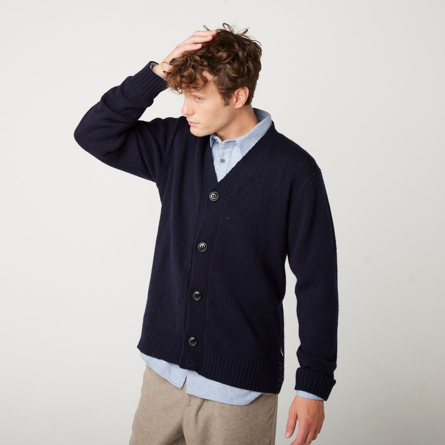 PEREGRINE - Makers Stitch Cardigan - Merino Wool - Navy